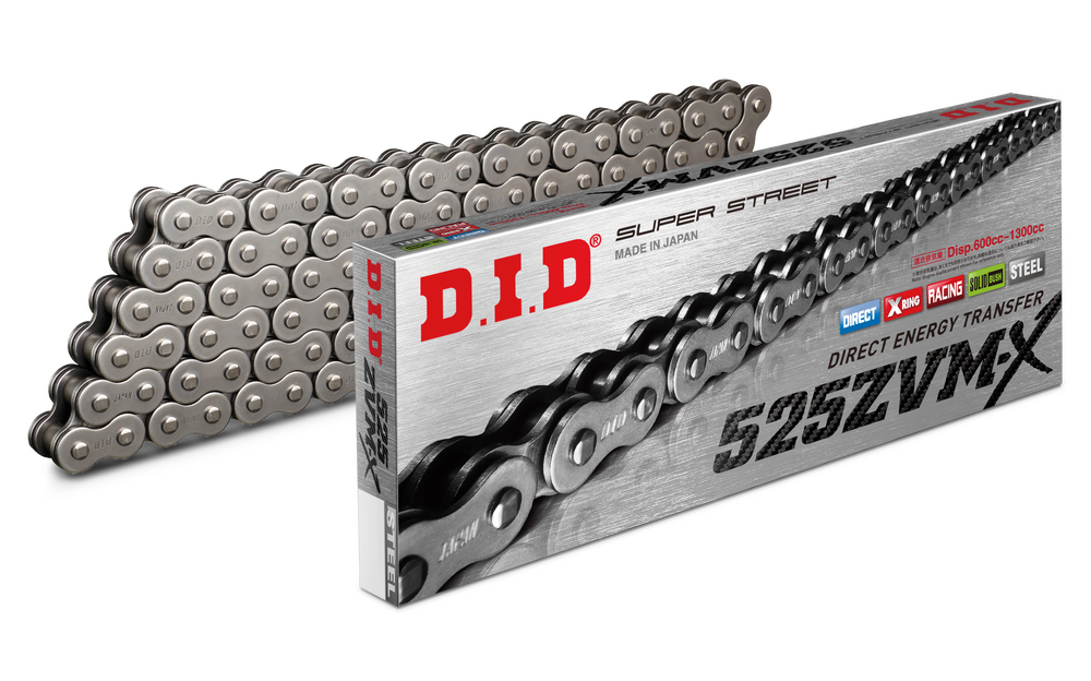 D.I.D SUPER STREET 525ZVMX-100L X-RING CHAIN NATURAL
