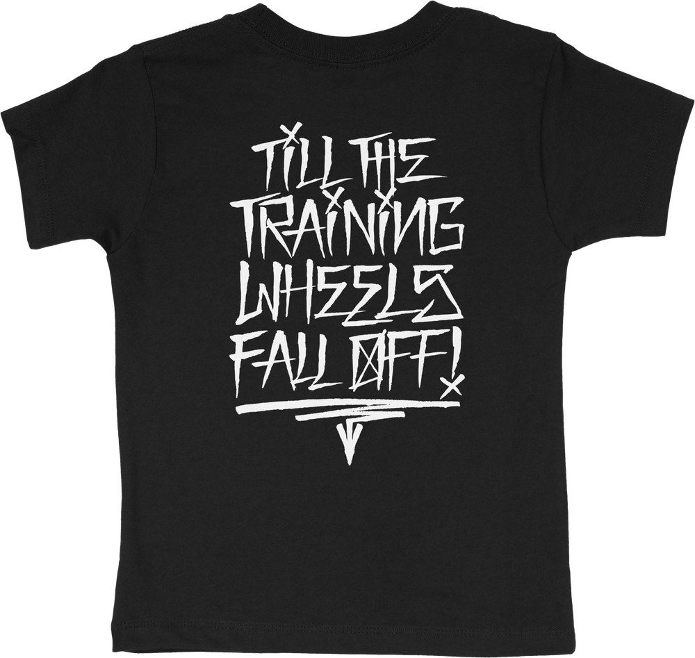 DBK Training Wheels Toddler Black T-Shirt
