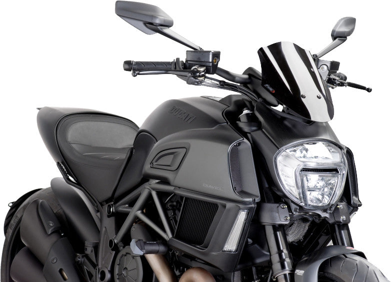 PUIG WINDSCREEN NAKED NEW GEN SPORT BLACK