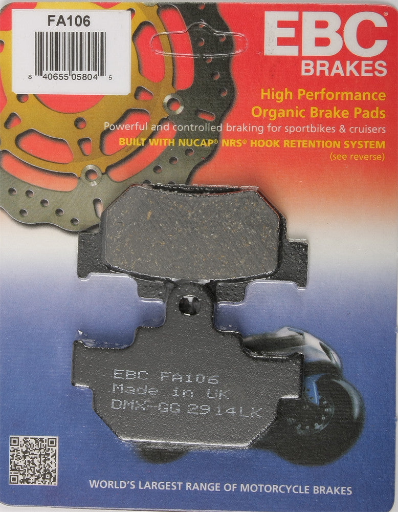 EBC BRAKE PADS FA106 ORGANIC