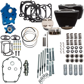 S&S Cycle Power Pack - 4.500" Stroke - Oil Cooled - Black w/o Highlights - M8