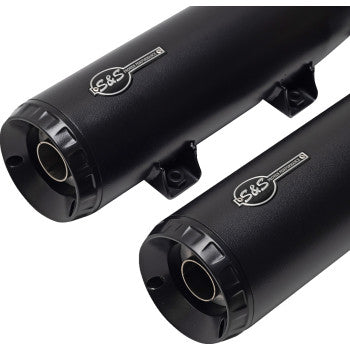 S&S Cycle Grand National Slip-On Mufflers - Black - Race Only