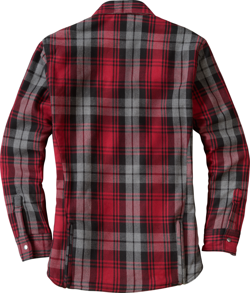 COVERT WOMENS FLANNEL RED/GREY LG