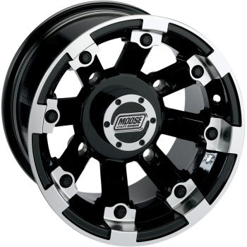 Moose Offroad Wheel - 393X - Front - Black - 12x7 - 4/136 - 4+3