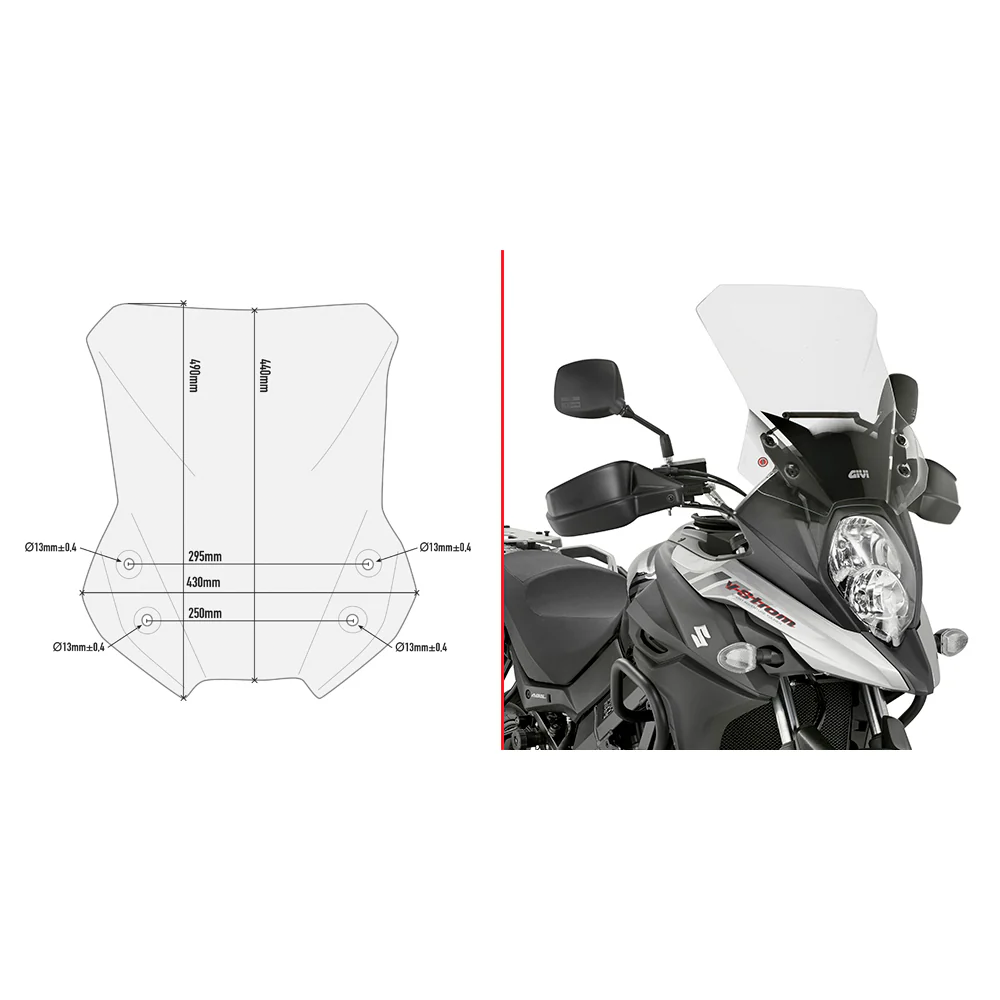 GIVI WINDSHIELD SPECIFIC CLEAR SUZ