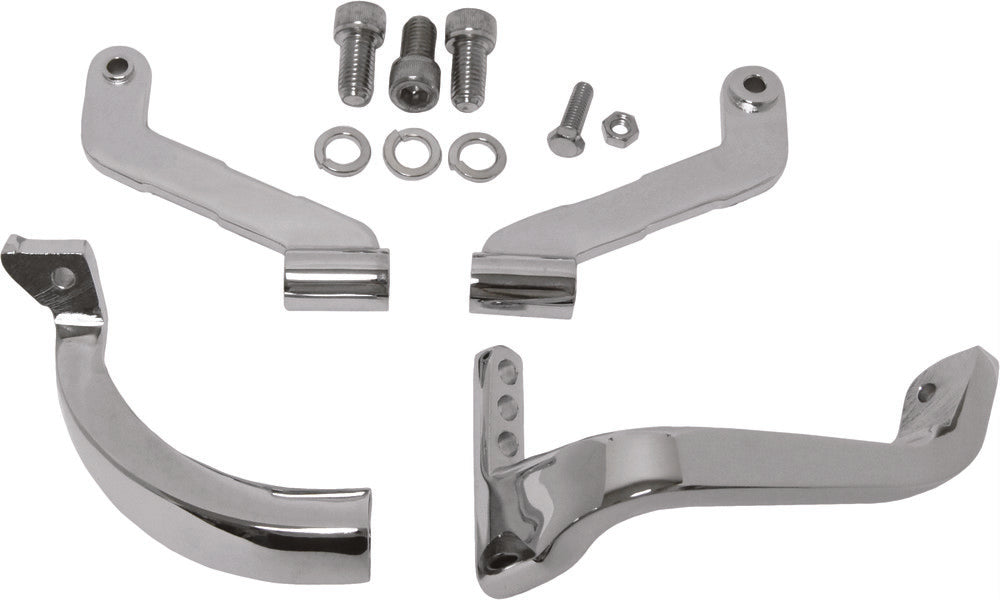 HARDDRIVE FLOORBOARD MOUNTS CHROME FRT FLH/FLT 93-09 TOUR CVO 06-14