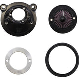 S&S Cycle Air Stinger Stealth Air Cleaner Kit - Black Chrome Ring