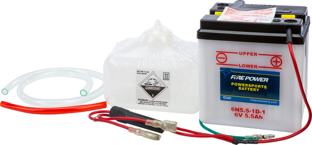 Fire Power Battery W/Acid 6N5.5-1D-1 6V - Honda