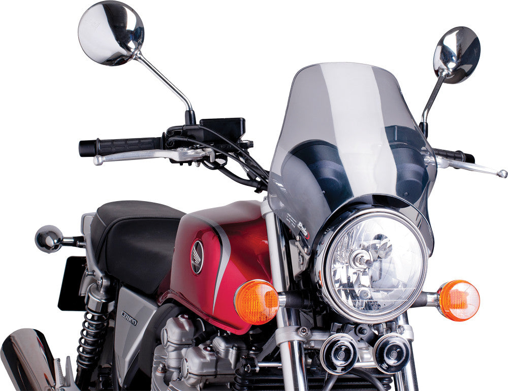 PUIG WINDSCREEN NAKED HEADLIGHT MOUNT SMOKE