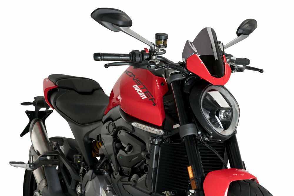 PUIG WINDSCREEN SPORT DARK SMOKE OEM FLYSCREEN ONLY DUC