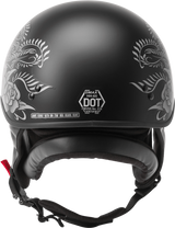 GMAX HH-65 Half Helmet Rose Naked Matte Black/Silver