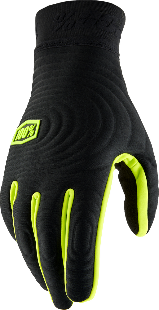 100-PERCENT BRISKER XTREME GLOVES BLACK/FLUO YELLOW