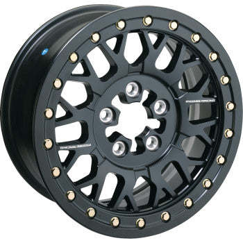 Moose Offroad Wheel - 346X - Beadlock/6 Lug - Front/Rear - Black - 6/5.5 - 15x7 - 5+2