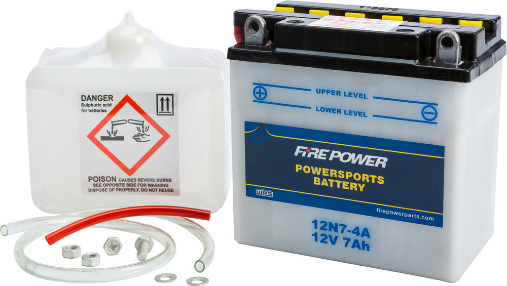 Fire Power Battery W/Acid 12N7-4A 12V - Arctic Car/Suzuki