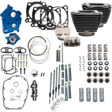 S&S Cycle 128" Power Package - Chain Drive - Black Granite with Highlighted Fins - 114"/117" M8