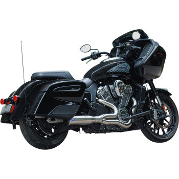 S&S Cycle 2-into-1 Qualifier Exhaust System - Race Only - Brushed - Stainless Steel
