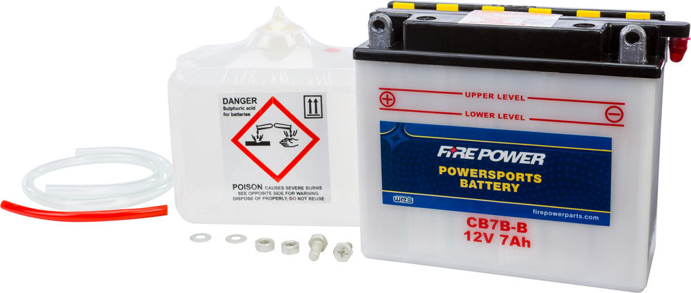 Fire Power Battery W/Acid CB7B-B 12V Heavy Duty - Yamaha