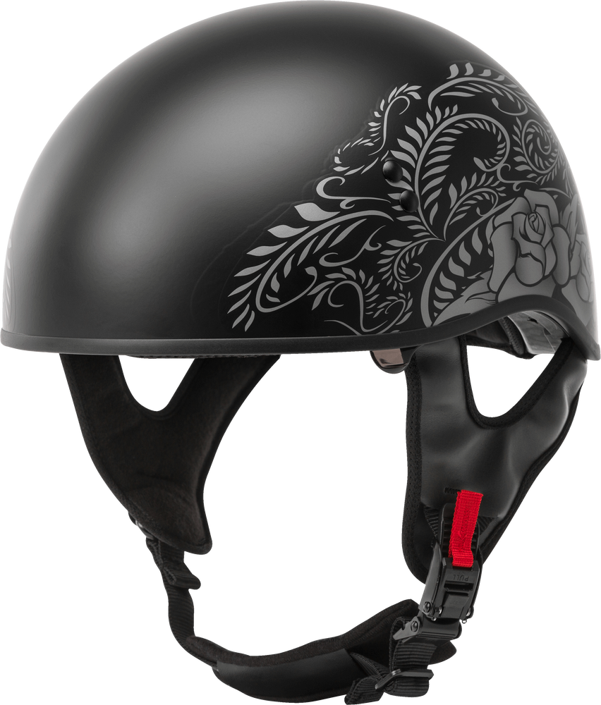 GMAX HH-65 Half Helmet Rose Naked Matte Black/Silver