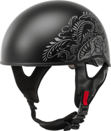 GMAX HH-65 Half Helmet Rose Naked Matte Black/Silver