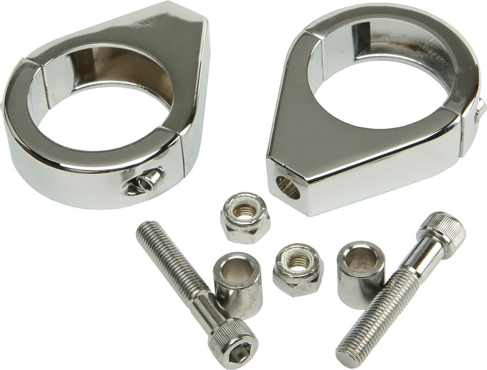 HARDDRIVE TURNSIGNAL CLAMPS 41MM PR CHROME