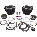 S&S Cycle 131" Stroker Cylinder and Piston Kit - Wrinkle Black w/o Highlighted Fins - M8