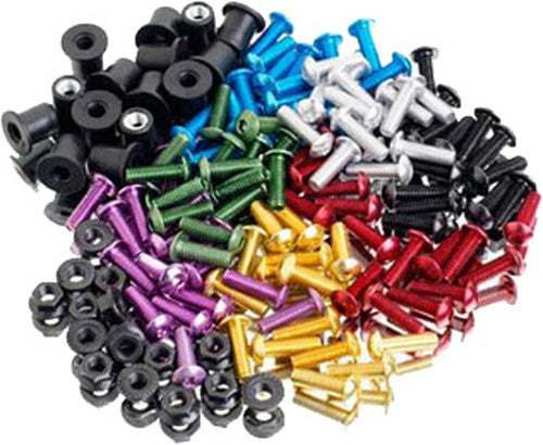 PUIG WINDSCREEN SCREW KIT WELL NUT SILVER