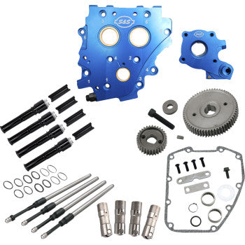 S&S Cycle Cam Chest Kit without Cams - Gear Drive - Oil Cooled - Black Pushrods - Twin Cam