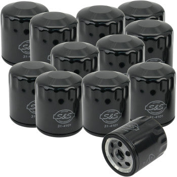 S&S Cycle Oil Filters - Black - 12-Pack