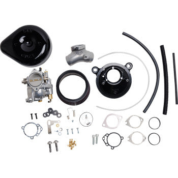 S&S Cycle Super E Carburetor with Stealth Air Cleaner Kit - Gloss Black - Evolution Big Twin