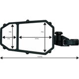 Moose Offroad Side View Mirror with Blind Spot Mirror - Side View - Octagon - Black