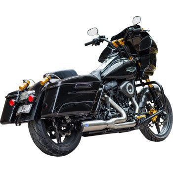 S&S Cycle 2-into-1 Qualifier Exhaust System - Race Only - Brushed Stainless