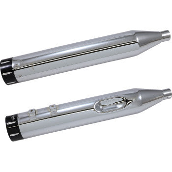 S&S Cycle El Dorado Dual Exhaust System - Chrome - Black Tracer