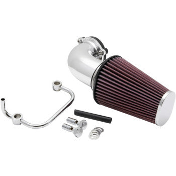 K & N Aircharger® Intake System with Mandrel-Bent Aluminum Intake Tube Kit - Bright Chrome
