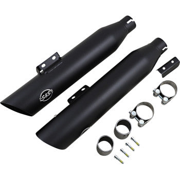 S&S Cycle Slash Cut Mufflers - 50 State - Black