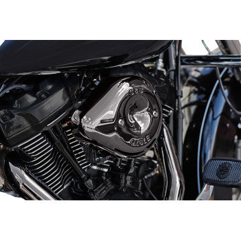 S&S Cycle Stealth Teardrop Air Cleaner Cover - M8 - Lava Chrome