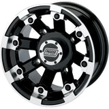 Moose Offroad Wheel - 393X - Front - Black - 12x7 - 4/136 - 4+3