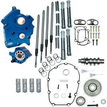 S&S Cycle Cam Chest Kit for M8 - Water Cooled - 465 Cam - Chrome Pushrods -M8