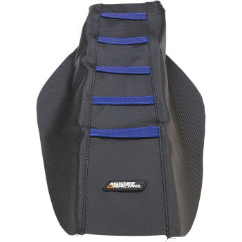 Moose Offroad Ribbed Seat Cover Ribbed Seat Cover - Black Cover/Blue Ribs - Yamaha