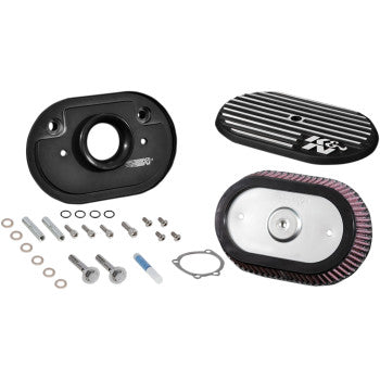 K & N Street Metal Air Intake Kit - Side Drift - Black - Twin Cam