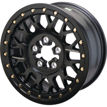 Moose Offroad Wheel - 346X - Beadlock/5 Lug - Front/Rear - Black - 15x7 - 5/4.5 - 5+2
