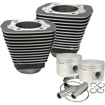 S&S Cycle Cylinder & Piston Kit - 80" - Evolution Big Twin - Wrinkle Black
