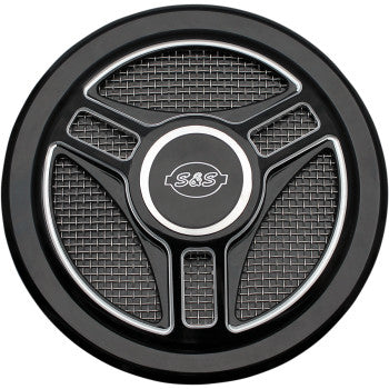 S&S Cycle Stealth Air Cleaner Cover - Triple-Spoke - Black