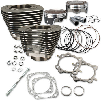 S&S Cycle 124" Big Bore Cylinder Kit - Wrinkle Black - Twin Cam