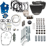 S&S Cycle 132" Power Package Engine Performance Kit - Chain Drive - Oil Cooled - Highlighted Fins - M8