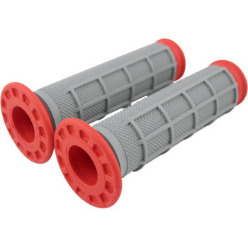 RENTHAL Dual-Compound ATV Grips - Half Waffle - Red