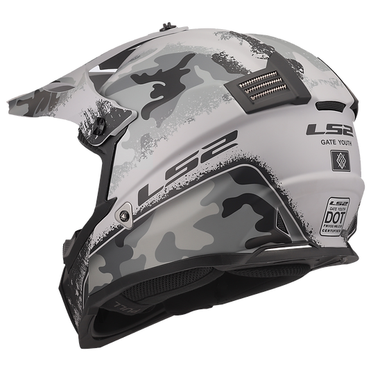LS2 CARBINE - MATTE TONAL GRAY/BLACK - Gate Youth Helmet