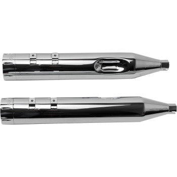 S&S Cycle 4-1/2" MK45 Performance Mufflers - Chrome with Chrome Tracer