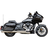 S&S Cycle 2-into-1 Qualifier Exhaust System - Brushed Stainless Steel - Race Only - Indian with PowerPlus