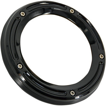Trask Assault Derby Cover with Window - Gloss Black - Touring/Trike