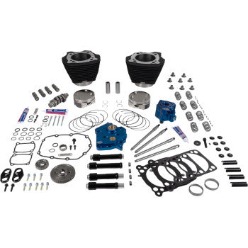 S&S Cycle 129" Power Package - HPT496 - Gear Drive - Oil Cooled - Black w/o Highlights - 107" M8